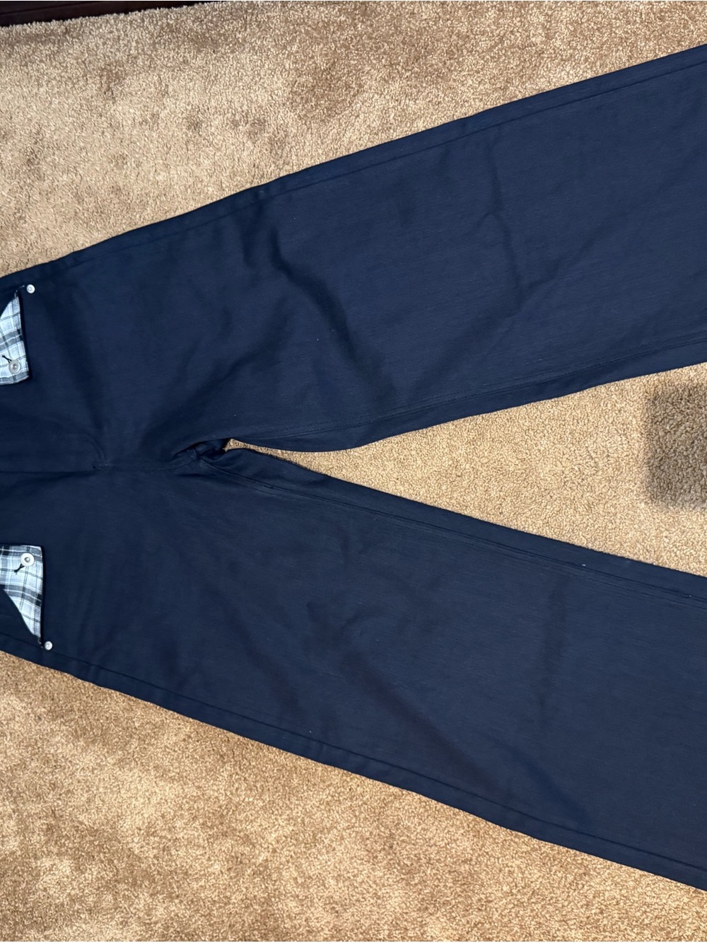 Fyredwrld Plaid Fabric Selvedge Jeans – Sizes 30 & 32 – Wide Leg